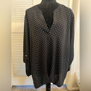 Elegant Black Polka Dot Blouse